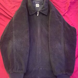Black Sean John bomber jacket suede